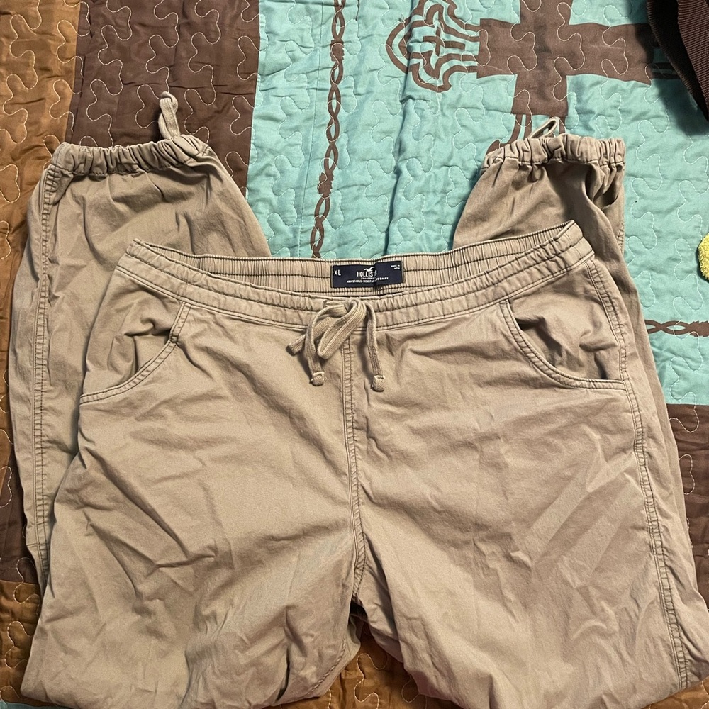 Hollister Tan Wide Leg Pants
